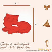 50 Pack Vintage Style Cat Cookie Cutter, Christmas Cookie Cutters, Christmas Baking Supplies