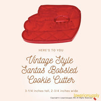 50 Pack Vintage Style Santas Bobsled Cookie Cutter, Christmas Cookie Cutters, Christmas Baking Supplies