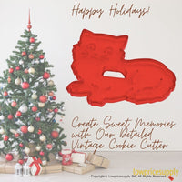 50 Pack Vintage Style Cat Cookie Cutter, Christmas Cookie Cutters, Christmas Baking Supplies
