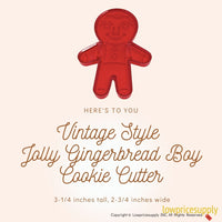 50 Pack Vintage Style Jolly Gingerbread Boy Cookie Cutter, Christmas Cookie Cutters, Christmas Baking Supplies
