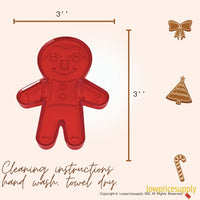 50 Pack Vintage Style Jolly Gingerbread Boy Cookie Cutter, Christmas Cookie Cutters, Christmas Baking Supplies