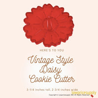 50 Pack Vintage Style Daisy Cookie Cutter, Christmas Cookie Cutters, Christmas Baking Supplies