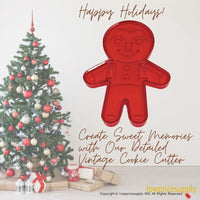 50 Pack Vintage Style Jolly Gingerbread Boy Cookie Cutter, Christmas Cookie Cutters, Christmas Baking Supplies