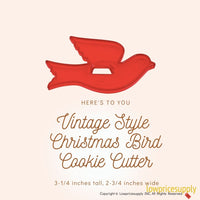 50 Pack Vintage Style Christmas Bird Cookie Cutter, Christmas Cookie Cutters, Christmas Baking Supplies