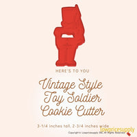 50 Pack Vintage Style Toy Soldier Cookie Cutter, Christmas Cookie Cutters, Christmas Baking Supplies