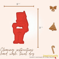 50 Pack Vintage Style Toy Soldier Cookie Cutter, Christmas Cookie Cutters, Christmas Baking Supplies