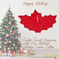 50 Pack Vintage Style Holly Leaves Cookie Cutter, Christmas Cookie Cutters, Christmas Baking Supplies