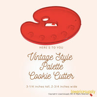 50 Pack Vintage Style Palette Cookie Cutter, Christmas Cookie Cutters, Christmas Baking Supplies