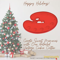 50 Pack Vintage Style Palette Cookie Cutter, Christmas Cookie Cutters, Christmas Baking Supplies