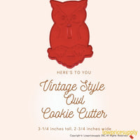 50 Pack Vintage Style Owl Cookie Cutter, Christmas Cookie Cutters, Christmas Baking Supplies