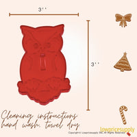 50 Pack Vintage Style Owl Cookie Cutter, Christmas Cookie Cutters, Christmas Baking Supplies
