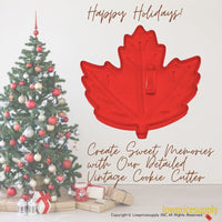 50 Pack Vintage Style Maple Leaf Cookie Cutter, Christmas Cookie Cutters, Christmas Baking Supplies