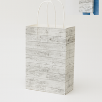 100 CASE Small 5"L X 3.5"D X 8.5"H Wood Pattern Paper Shopping Bags Reusable Paper Bags For Retail Stores, Craft Fairs, Party Favors, And Merchandise Packaging