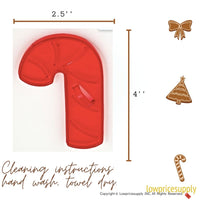 50 Pack Vintage Style Candy Cane Cookie Cutter, Christmas Cookie Cutters, Christmas Baking Supplies