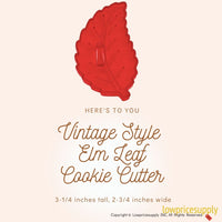 50 Pack Vintage Style Elm Leaf Cookie Cutter, Christmas Cookie Cutters, Christmas Baking Supplies