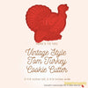 50 Pack Vintage Style Tom Turkey Cookie Cutter, Christmas Cookie Cutters, Christmas Baking Supplies