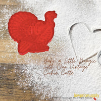 50 Pack Vintage Style Tom Turkey Cookie Cutter, Christmas Cookie Cutters, Christmas Baking Supplies