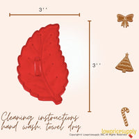 50 Pack Vintage Style Elm Leaf Cookie Cutter, Christmas Cookie Cutters, Christmas Baking Supplies