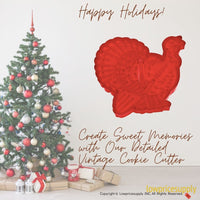 50 Pack Vintage Style Tom Turkey Cookie Cutter, Christmas Cookie Cutters, Christmas Baking Supplies