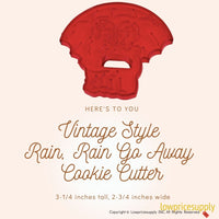 50 Pack Vintage Style Rain, Rain Go Away Cookie Cutter, Christmas Cookie Cutters, Christmas Baking Supplies