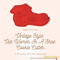 50 Pack Vintage Style Old Women In A Shoe Cookie Cutter, Christmas Cookie Cutters, Christmas Baking Supplies
