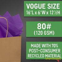 250 CASE Large 16"L X 6"W X 12.5"H Kraft Paper Shopping Bags Multi Purpose Retail Paper Bags For Pop Up Shops, Events, And Trade Shows