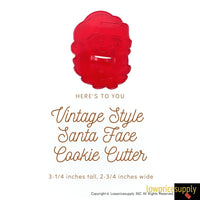 50 Pack Vintage Style Santa Face Cookie Cutter, Christmas Cookie Cutters, Christmas Baking Supplies