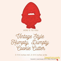 50 Pack Vintage Style Humpty, Dumpty Cookie Cutter, Christmas Cookie Cutters, Christmas Baking Supplies