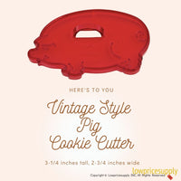 50 Pack Vintage Style Pig Cookie Cutter, Christmas Cookie Cutters, Christmas Baking Supplies