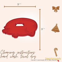 50 Pack Vintage Style Pig Cookie Cutter, Christmas Cookie Cutters, Christmas Baking Supplies