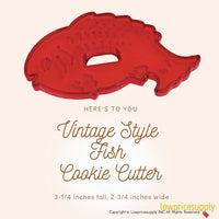 50 Pack Vintage Style Fish Cookie Cutter, Christmas Cookie Cutters, Christmas Baking Supplies