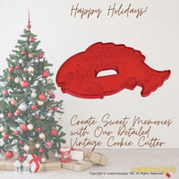 50 Pack Vintage Style Fish Cookie Cutter, Christmas Cookie Cutters, Christmas Baking Supplies