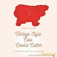 50 Pack Vintage Style Cow Cookie Cutter, Christmas Cookie Cutters, Christmas Baking Supplies