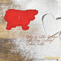 50 Pack Vintage Style Cow Cookie Cutter, Christmas Cookie Cutters, Christmas Baking Supplies