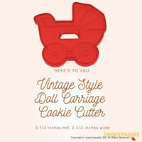 50 Pack Vintage Style Doll Carriage Cookie Cutter, Christmas Cookie Cutters, Christmas Baking Supplies