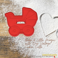 50 Pack Vintage Style Doll Carriage Cookie Cutter, Christmas Cookie Cutters, Christmas Baking Supplies