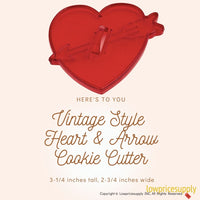 50 Pack Vintage Style Heart & Arrow Cookie Cutter, Christmas Cookie Cutters, Christmas Baking Supplies