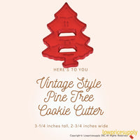 50 Pack Vintage Style Pine Tree Cookie Cutter, Christmas Cookie Cutters, Christmas Baking Supplies