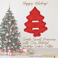 50 Pack Vintage Style Pine Tree Cookie Cutter, Christmas Cookie Cutters, Christmas Baking Supplies