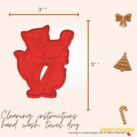 50 Pack Vintage Style Cat Fiddle Cookie Cutter, Christmas Cookie Cutters, Christmas Baking Supplies