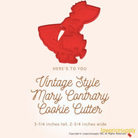 50 Pack Vintage Style Mary Contrary Cookie Cutter, Christmas Cookie Cutters, Christmas Baking Supplies