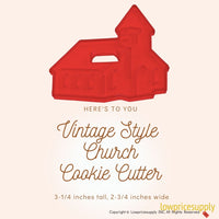 50 Pack Vintage Style Church Cookie Cutter, Christmas Cookie Cutters, Christmas Baking Supplies