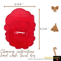 50 Pack Vintage Style Santa Face Cookie Cutter, Christmas Cookie Cutters, Christmas Baking Supplies