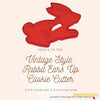 50 Pack Vintage Style Rabbit Ears Up Cookie Cutter, Christmas Cookie Cutters, Christmas Baking Supplies