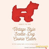 50 Pack Vintage Style Scottie Dog Cookie Cutter, Christmas Cookie Cutters, Christmas Baking Supplies