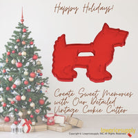 50 Pack Vintage Style Scottie Dog Cookie Cutter, Christmas Cookie Cutters, Christmas Baking Supplies
