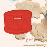 50 Pack Vintage Style Drum Cookie Cutter, Christmas Cookie Cutters, Christmas Baking Supplies