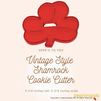 50 Pack Vintage Style Shamrock Cookie Cutter, Christmas Cookie Cutters, Christmas Baking Supplies