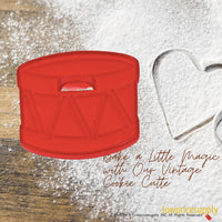 50 Pack Vintage Style Drum Cookie Cutter, Christmas Cookie Cutters, Christmas Baking Supplies