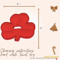 50 Pack Vintage Style Shamrock Cookie Cutter, Christmas Cookie Cutters, Christmas Baking Supplies